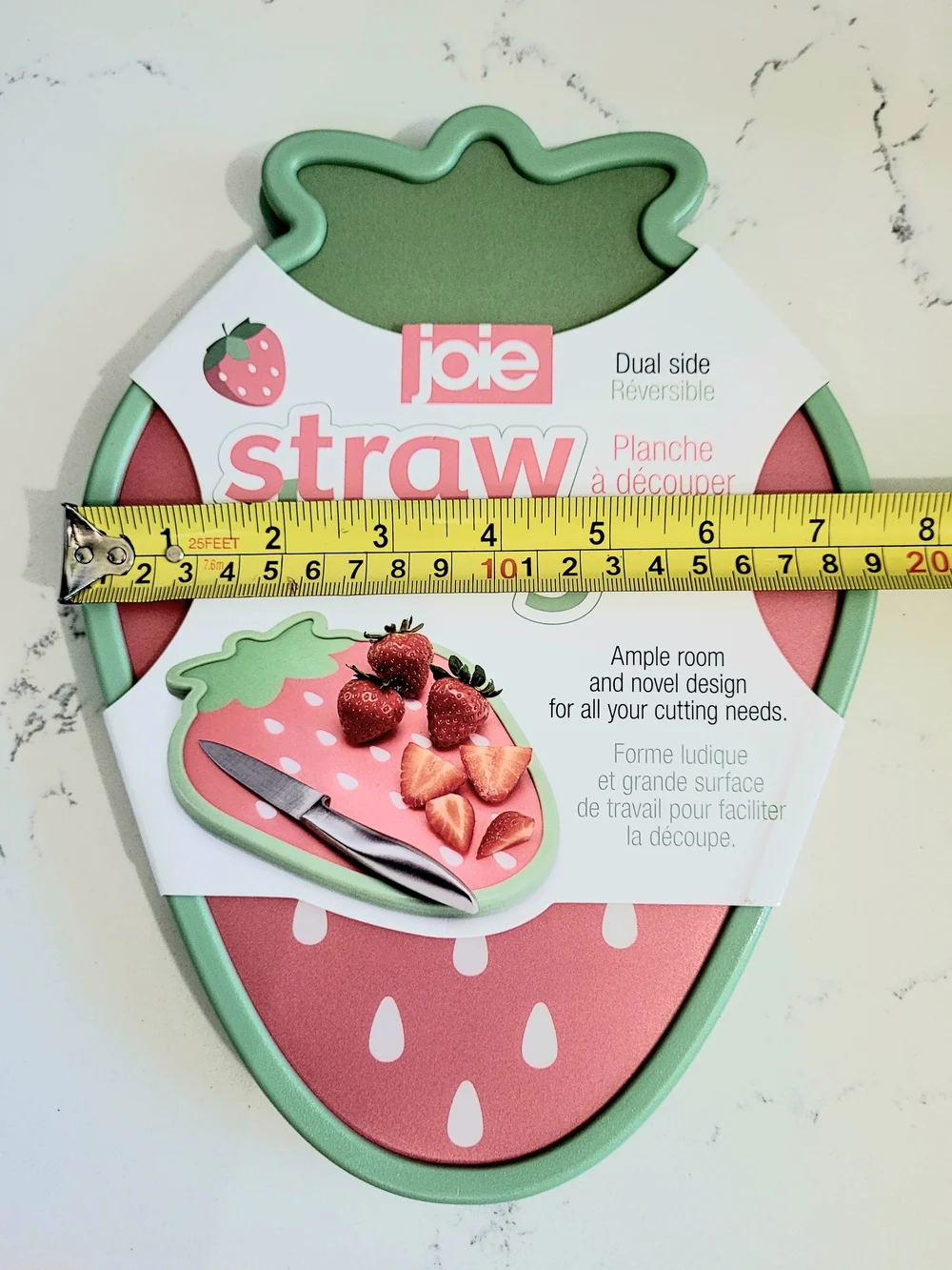 Joie Strawberry Dual-side Compact Cutting Boards Set Of 2 - Pink & Mint